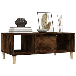 Acheter Maison Chic Table basse,Table Console Table d'appoint, Table pour salon Chêne fumé 90x50x36,5 cm Bois d'ingénierie -MN69639