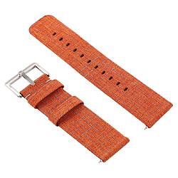 Wewoo Bracelet pour montre connectée Dragonne en toile mode simple Fitbit Versa / 2 Orange clair 