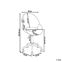 Beliani Chaise à roulette en velours gris SELMA