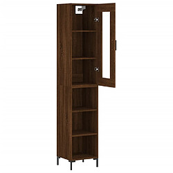 Avis vidaXL Buffet haut Chêne marron 34,5x34x180 cm Bois d'ingénierie