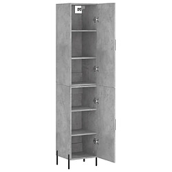 Avis vidaXL Buffet haut Gris béton 34,5x34x180 cm Bois d'ingénierie