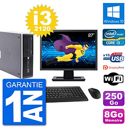 PC HP Compaq Pro 6300 SFF Ecran 27" i3-2120 RAM 8Go Disque 250Go Windows 10 Wifi · Occasion 