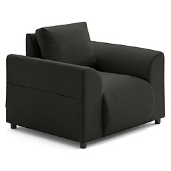 Lisa Design Camelia - fauteuil avec poche en velours