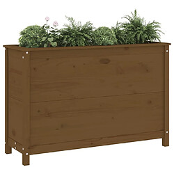 Avis Maison Chic Jardinière,Lit surélevé de jardin - Bac à fleurs - pot de fleur brun miel 119,5x40x78 cm pin massif -GKD55053