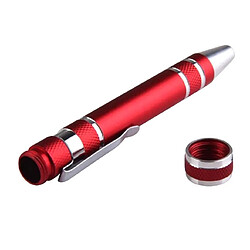 Wewoo Ensemble de tournevis stylo outil multifonction en aluminium 8 1 rouge pas cher