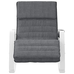 Avis Maison Chic Chaise à bascule | Fauteuil Relax, design moderne Gris foncé Tissu -GKD49190