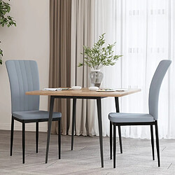 Maison Chic Lot de 2 Chaises à manger,Chaise pour cuisine,Solide Structure Gris clair Velours -MN54286