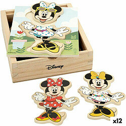 Puzzle enfant en bois Disney + 2 Ans 19 Pièces (12 Unités) 