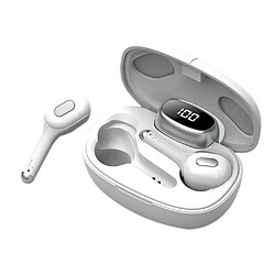 Justgreenbox Écouteurs sans fil BT5.0 Mini casque stéréo intra-auriculaire, Blanc