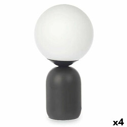 Gift Decor Lampe de bureau Ballon 40 W Blanc Noir Céramique 15 x 28,5 x 15 cm (4 Unités) 