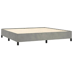 Avis vidaXL Sommier à lattes de lit et matelas Gris clair 200x200cm Velours