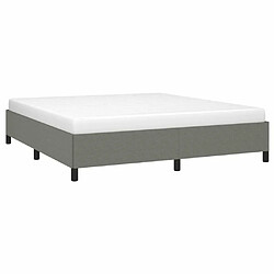 Avis Maison Chic Lit adulte - Lit simple Cadre de lit,Structure du lit Contemporain Gris foncé 160 x 200 cm Tissu -MN92807