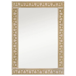 vidaXL Miroir de bain 50x70x2,5 cm bois de manguier massif et verre