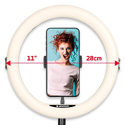 Agfa Photo AgfaPhoto Ring Light Realiview ARL11 avec trépied - Lumiere LED pour téléphone, photos, selfies, vidéos, Youtube, maquillage, TikTok - Noir