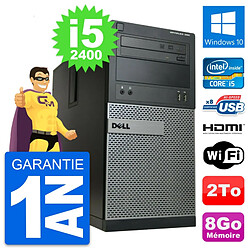 PC Tour Dell OptiPlex 390 MT i5-2400 RAM 8Go Disque 2To HDMI Windows 10 Wifi · Occasion 