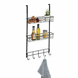 WENKO Etagère de cuisine de porte Gala - L. 39 x H. 75 cm - Noir