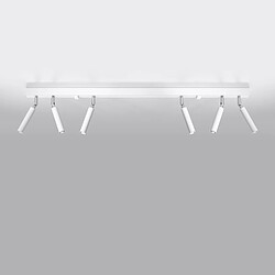 Luminaire Center Suspension Eyetech Acier blanc 6 ampoules 20cm