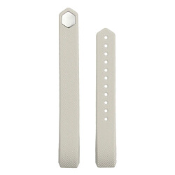 Wewoo Bracelet Beige pour en silicone à texture oblique Fitbit Alta Watch, grande taille, longueur: environ 22cm