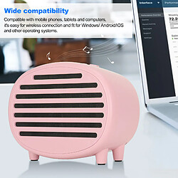 Avis ComfortXL Enceinte portable sans fil w2 bluetooth macaron mode rétro avec subwoofer usb - rose