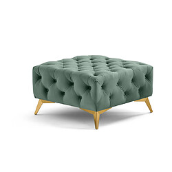 Avis Lisa Design Camden - pouf chesterfield en velours - pieds en métal doré