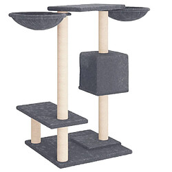 Arbre à chat avec griffoirs,niche pour chat gris foncé 82 cm -MN47894 pas cher