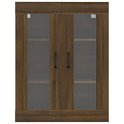 Avis Maison Chic Armoire murale suspendue,Meuble de Rangement pour salon,cuisine Chêne marron 69,5x34x90 cm -MN94836