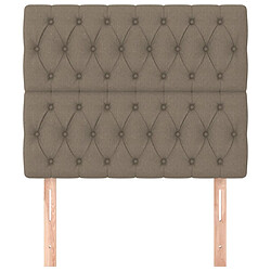 Avis Maison Chic Lot de 2 Têtes de lit design pour chambre - Décoration de lit Taupe 100x7x78/88 cm Tissu -MN99197