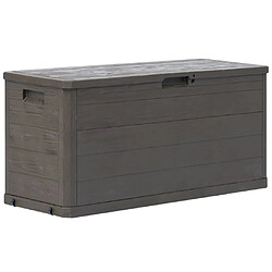 Helloshop26 Coffre boîte meuble de jardin rangement 280 litres marron 02_0013026