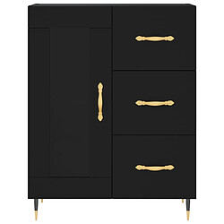 Maison Chic Buffet,Meuble de Rangement,commode pour salon,Cuisine noir 69,5x34x90 cm bois d'ingénierie -MN44833 pas cher