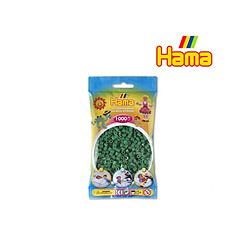 HAMA Perles en sachet, env. 1000 pc de couleur verte.