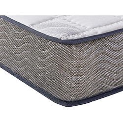 Vente-Unique Ensemble 160 x 200 cm sommier coffre blanc + matelas ressorts ensachés ép.19cm - KIJAL de YSMÉE pas cher