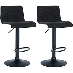 Non Lot de 2 tabourets de bar en tissu Branford