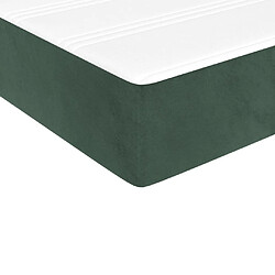 Acheter vidaXL Matelas de lit à ressorts ensachés Vert foncé 100x200x20 cm