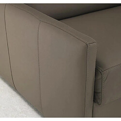 Inside 75 Canapé lit 3-4 places SUN convertible EXPRESS 160cm cuir vachette taupe matelas épaisseur 16cm pas cher