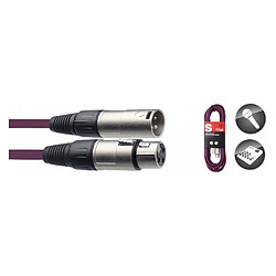 Stagg SMC6 CPP - Câble Microphone XLR - 6 mètres violet