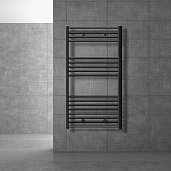 LuxeBath Radiateur de salle de bain Sahara Raccord latéral sèche-serviettes Anthracite 75x120 cm