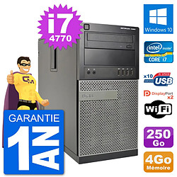 PC Tour Dell 7020 Intel Core i7-4770 RAM 4Go Disque Dur 250Go Windows 10 Wifi · Occasion 