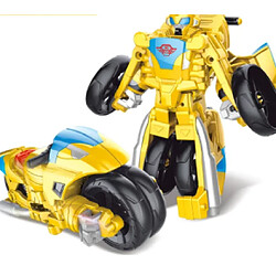 Universal Transformation Voiture Enfant Robot Jouet Action Jouet Graphique Plastique Éducation Déformation | Action People(Jaune) 