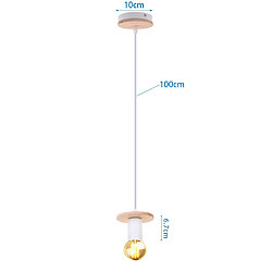 Stoex Suspension Luminaire Rétro Lampe À Suspension Créative en Bois Plafonnier Moderne Pour Café Club Bar Blanc pas cher