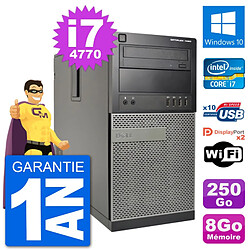 PC Tour Dell 7020 Intel Core i7-4770 RAM 8Go Disque Dur 250Go Windows 10 Wifi · Occasion 