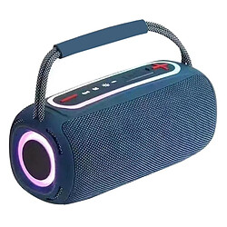 Yonis Enceinte Bluetooth 20W Stéréo 3D RGB Enceinte Bluetooth Portable 20W avec Lumière LED Colorée Son Stéréo 3D Anti-Poussière et Résistante à l'Eau Bleu YONIS