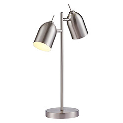 Lampe de chevet bureau à LED chic éclairage moderne chrome Teamson Home VN-L00063NB-EU 