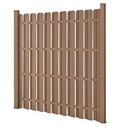 Neuholz Clôture de Jardin Bois Composite WPC Marron 185 x 193 cm [neu.holz]