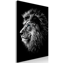 Decoshop26 Tableau toile de décoration murale impression premium en partie sur châssis en bois motif Blueeyed Lion (1 Part) 60x90 cm 11_0015061 