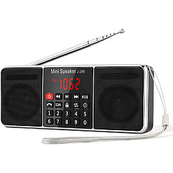 PRUNUS radio portable bluetooth FM AM(MW) MP3 TF USB AUX avec Haut-Parleur noir 