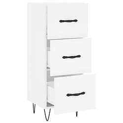 Maison Chic Buffet,Meuble de Rangement,commode pour salon,Cuisine blanc 34,5x34x90 cm bois d'ingénierie -MN52489 pas cher