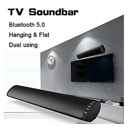 Universal Sound Bar Mur en haut-parleur Home Theatre Enceintes informatiques de théâtre | Conférenciers portables (noir)