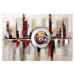 Tableau Peinture Abstraite Kuatéh 120x80 cm avec Reflet Collage 3D en Aluminium