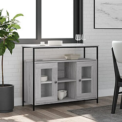 vidaXL Buffet sonoma gris 100x35x80 cm bois d'ingénierie