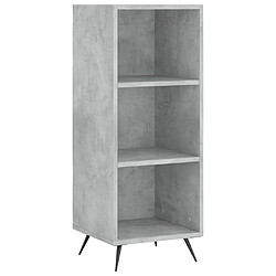 Maison Chic Buffet,Meuble de Rangement,commode pour salon,Cuisine Gris béton 34,5x34x180 cm Bois d'ingénierie -MN65507 pas cher